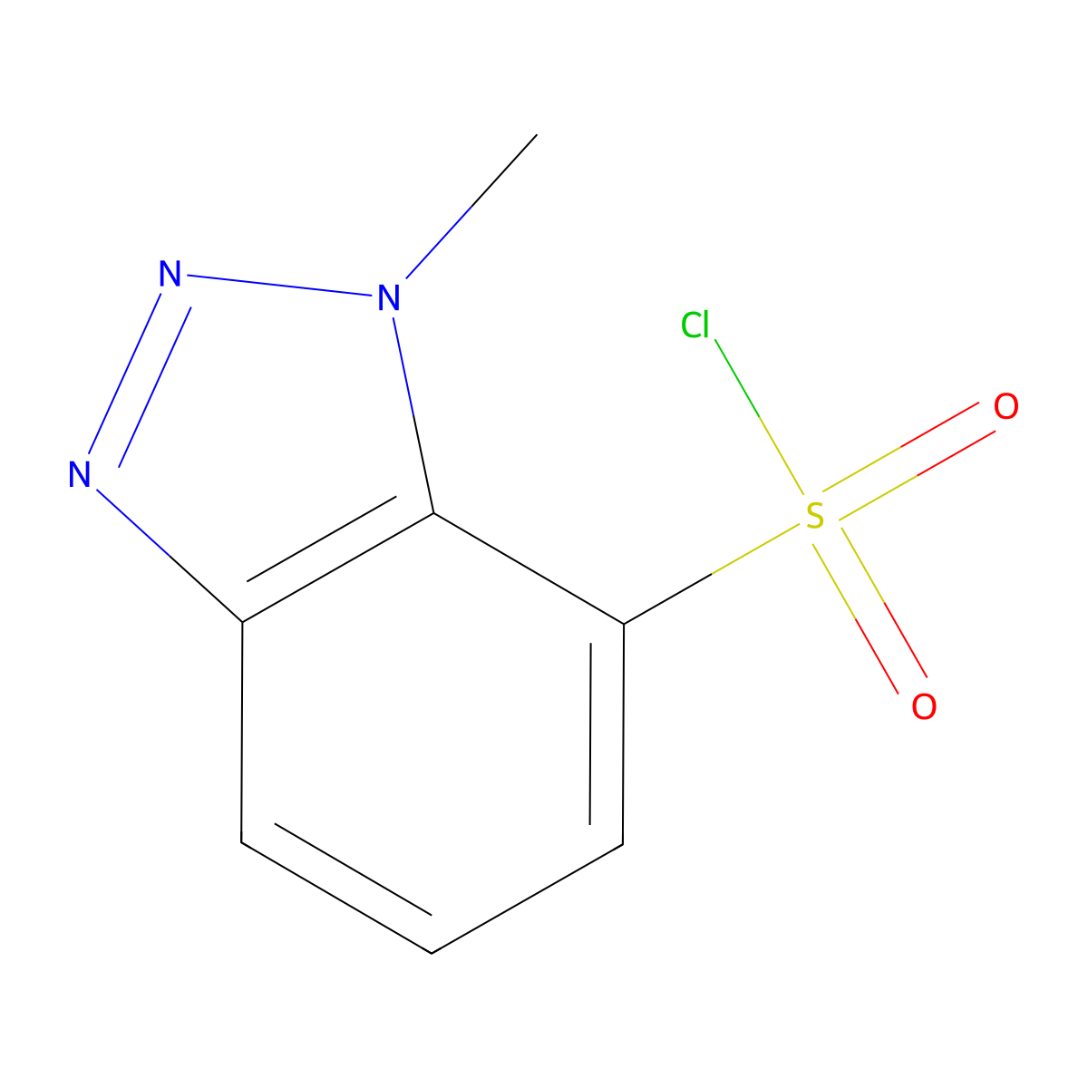1-methyl-1H-1,2,3-benzotriazole-7-sulfonyl chloride molecular structure, CAS 114322-16-6