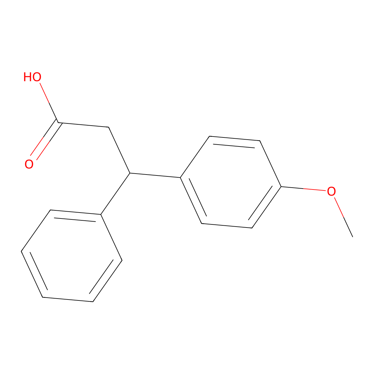 3-(4-Methoxyphenyl)-3-phenylpropanoic acid molecular structure, CAS 114327-14-9
