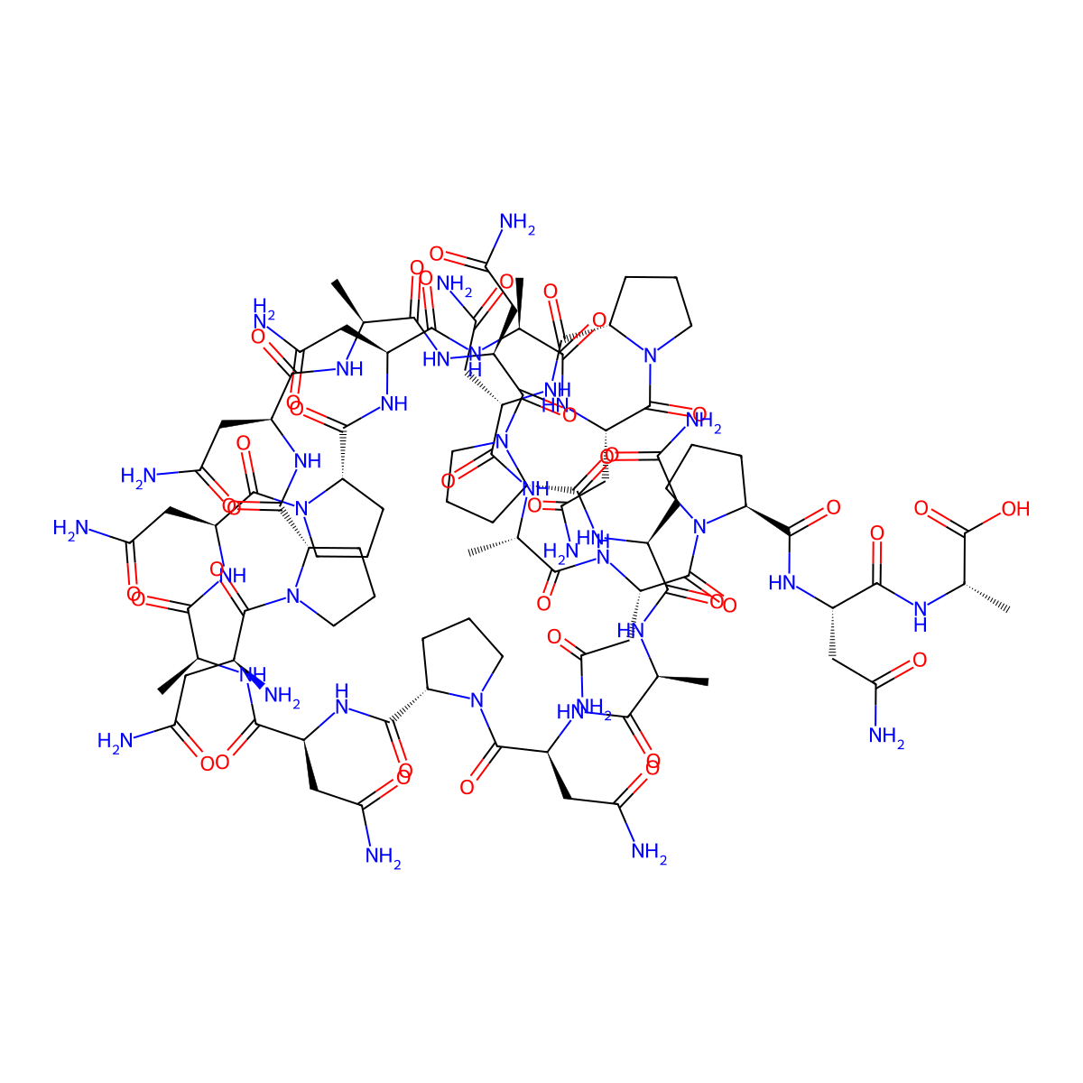 H(-Asn-Pro-Asn-Ala)6-OH molecular structure, CAS 114332-71-7