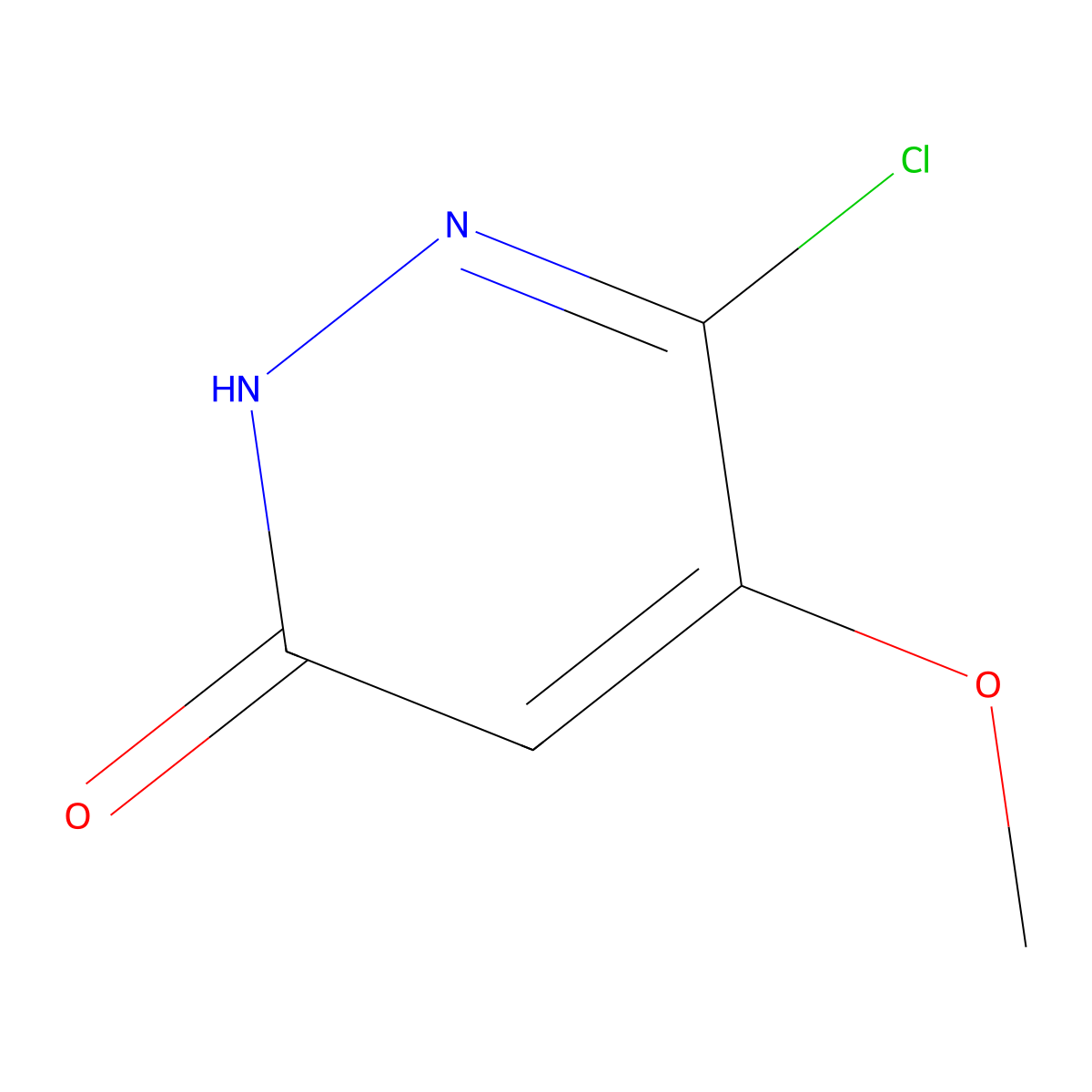 6-Chloro-5-methoxy-2,3-dihydropyridazin-3-one molecular structure, CAS 114333-03-8