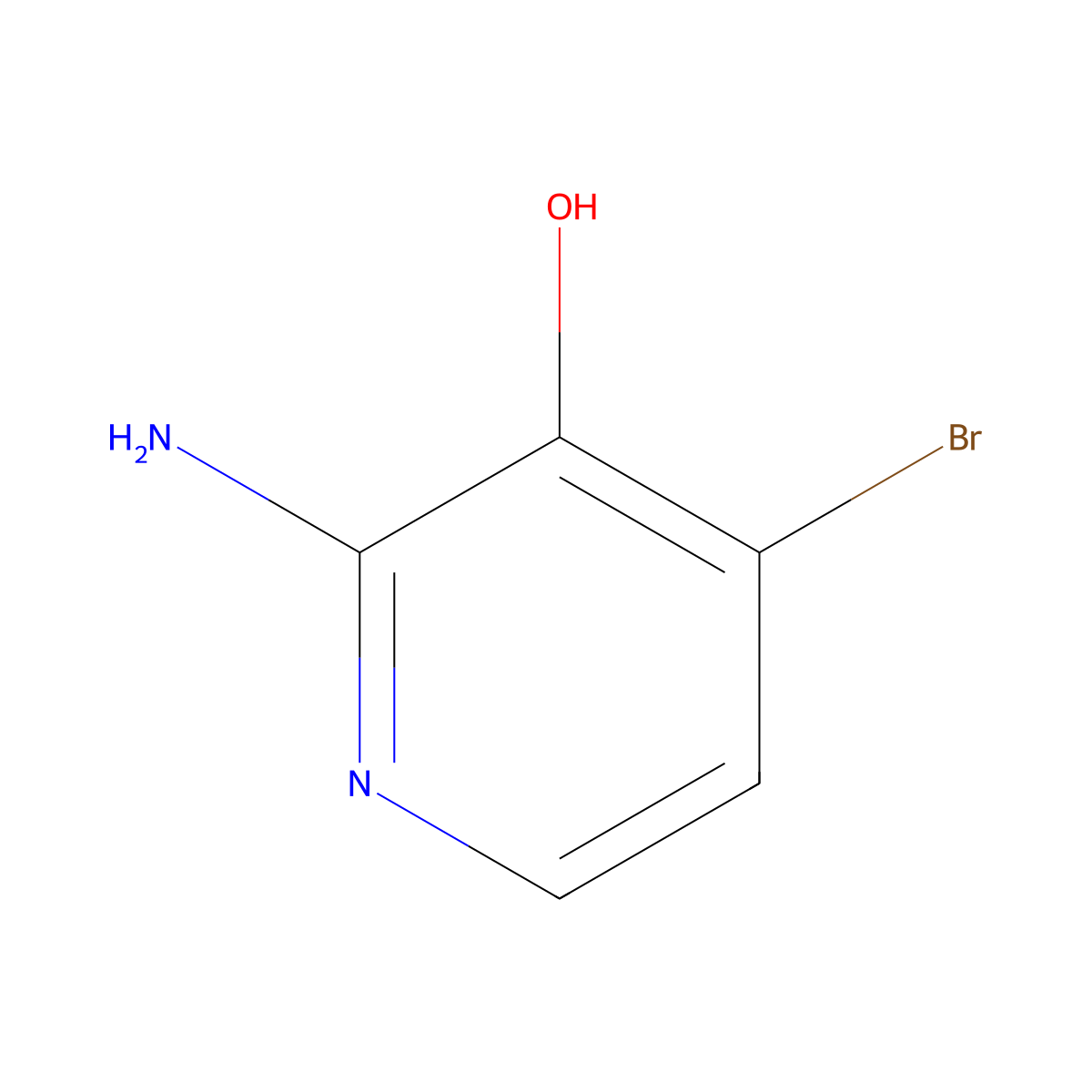 2-Amino-4-bromopyridin-3-ol molecular structure, CAS 114335-54-5