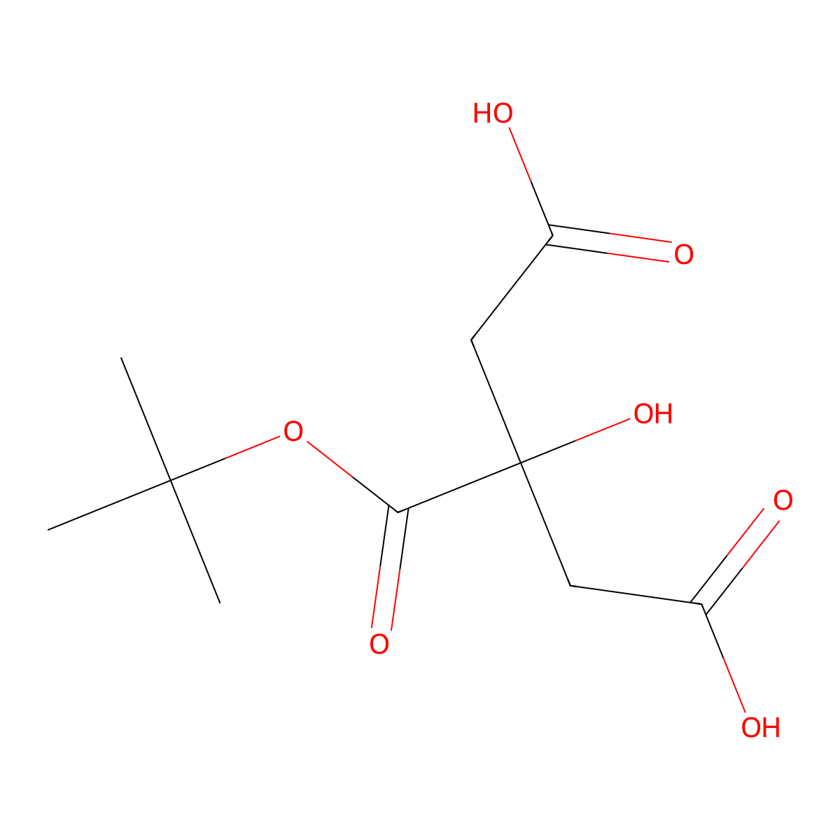 3-(tert-Butoxycarbonyl)-3-hydroxypentanedioic acid molecular structure, CAS 114340-52-2