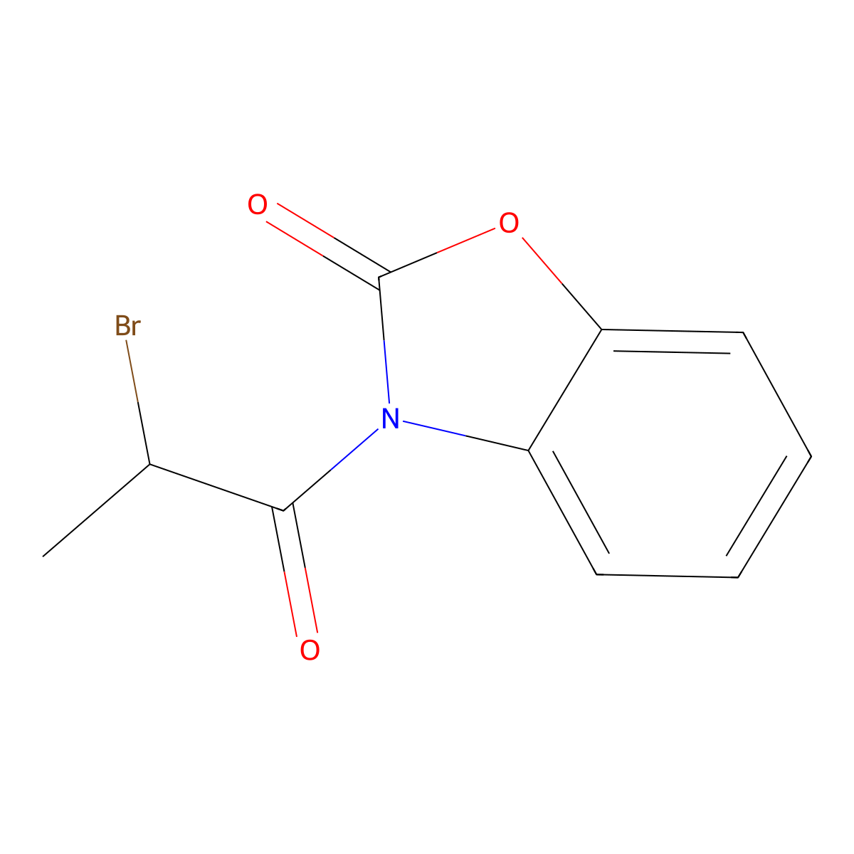 3-(2-Bromopropanoyl)-2,3-dihydro-1,3-benzoxazol-2-one molecular structure, CAS 114341-86-5