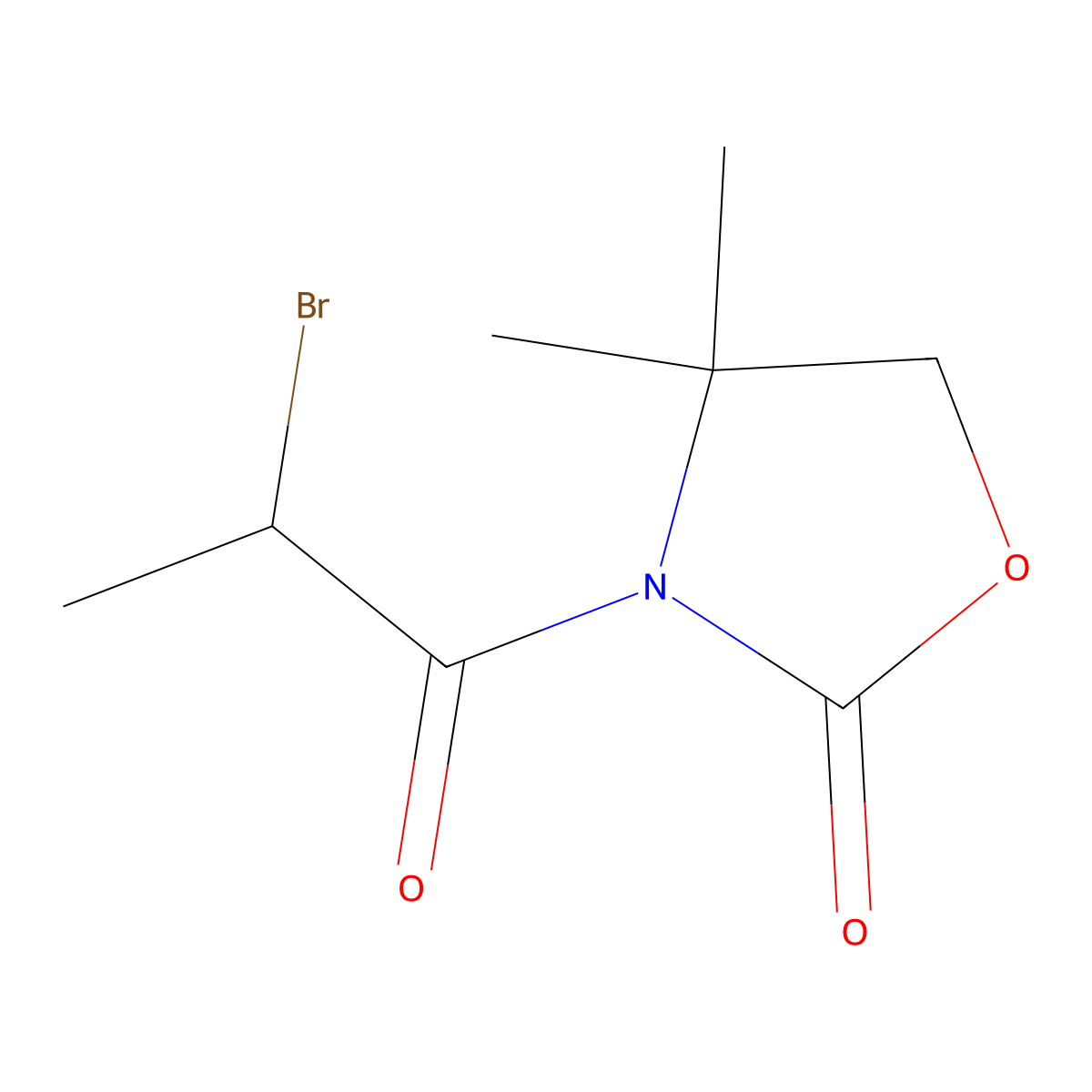 3-(2-Bromopropionoyl)-4,4-dimethyl-1,3-oxazolan-2-one molecular structure, CAS 114341-88-7