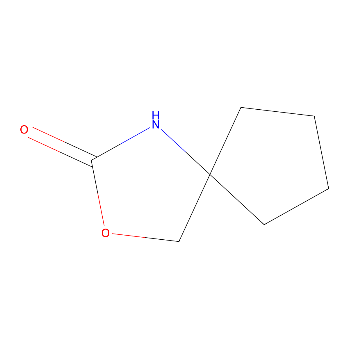 3-Oxa-1-azaspiro(4.4)nonan-2-one molecular structure, CAS 114341-96-7
