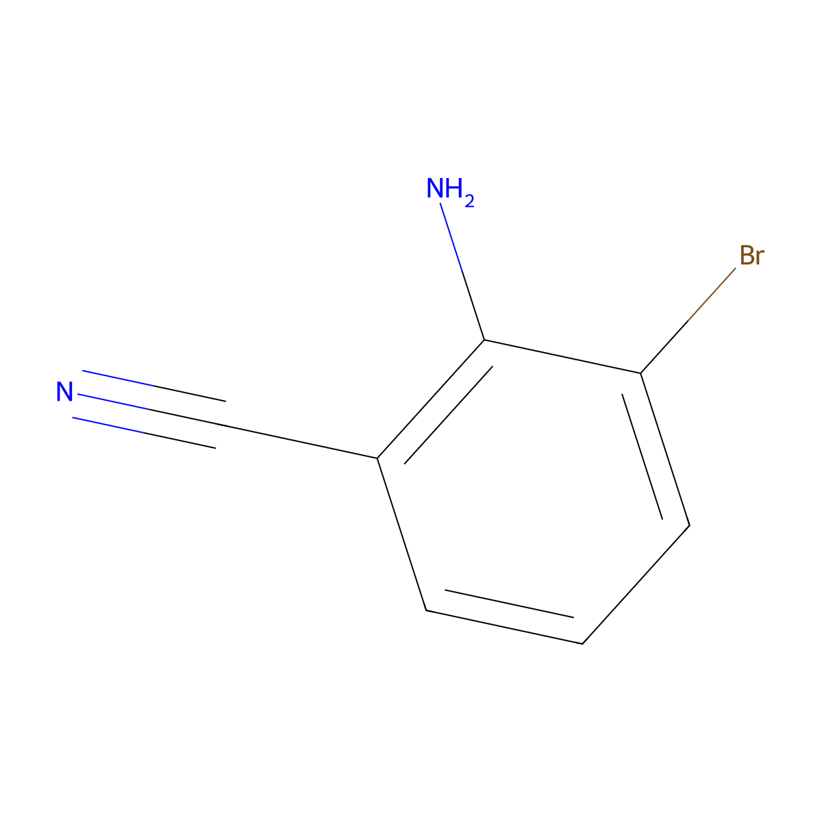 2-Amino-3-bromobenzonitrile molecular structure, CAS 114344-60-4