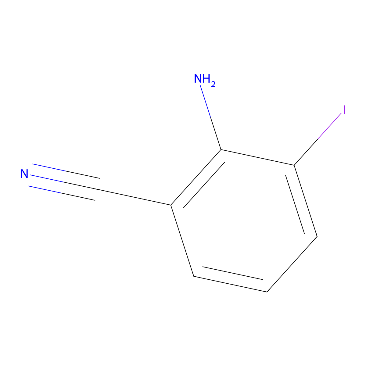 2-Amino-3-iodobenzonitrile molecular structure, CAS 114344-67-1