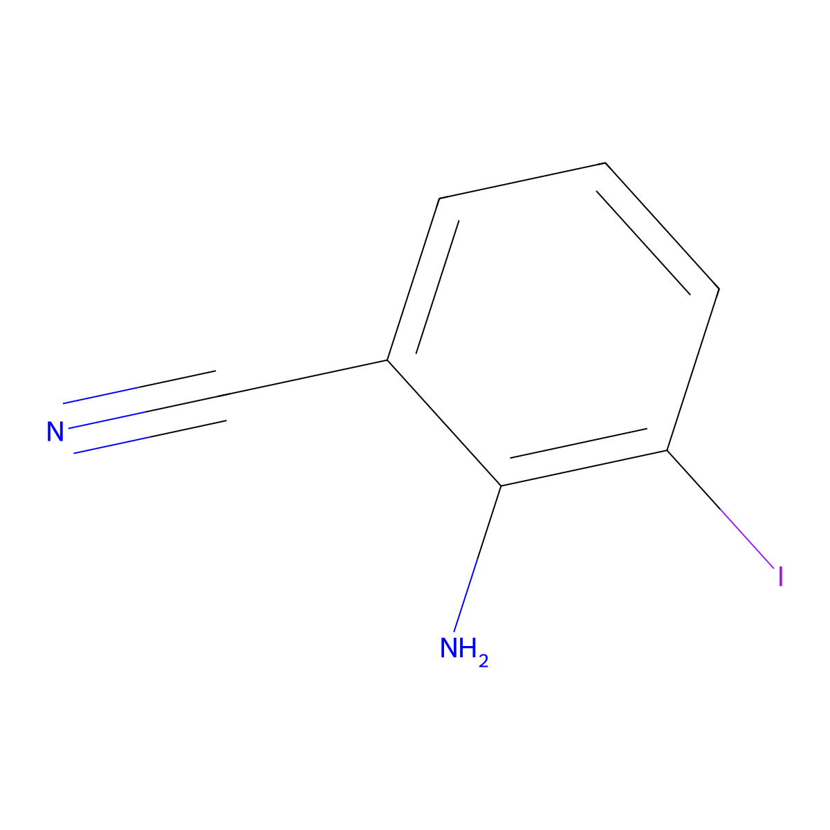 2-Amino-3-iodobenzonitrile molecular structure, CAS 114344-67-1