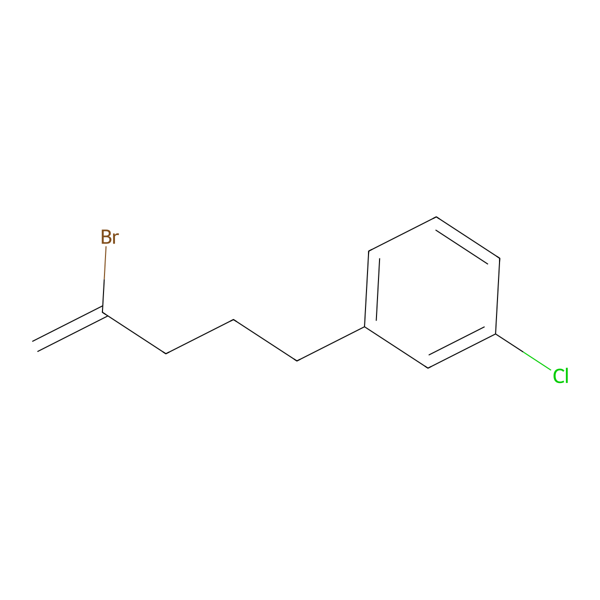 2-Bromo-5-(3-chlorophenyl)-1-pentene molecular structure, CAS 1143461-29-3