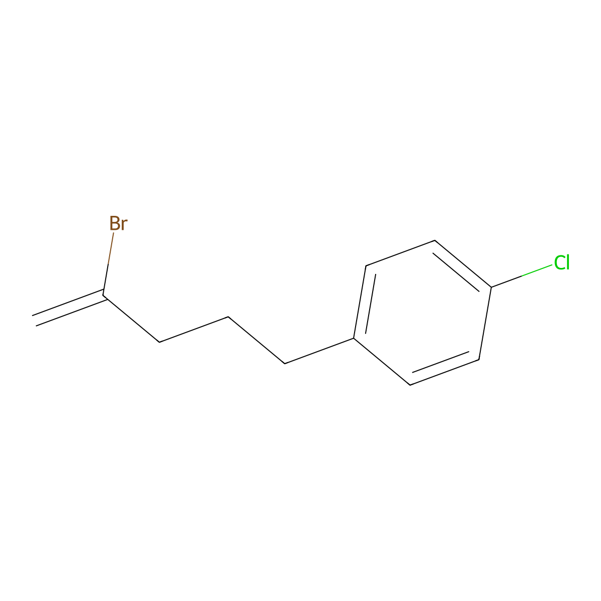 2-Bromo-5-(4-chlorophenyl)-1-pentene molecular structure, CAS 1143461-31-7