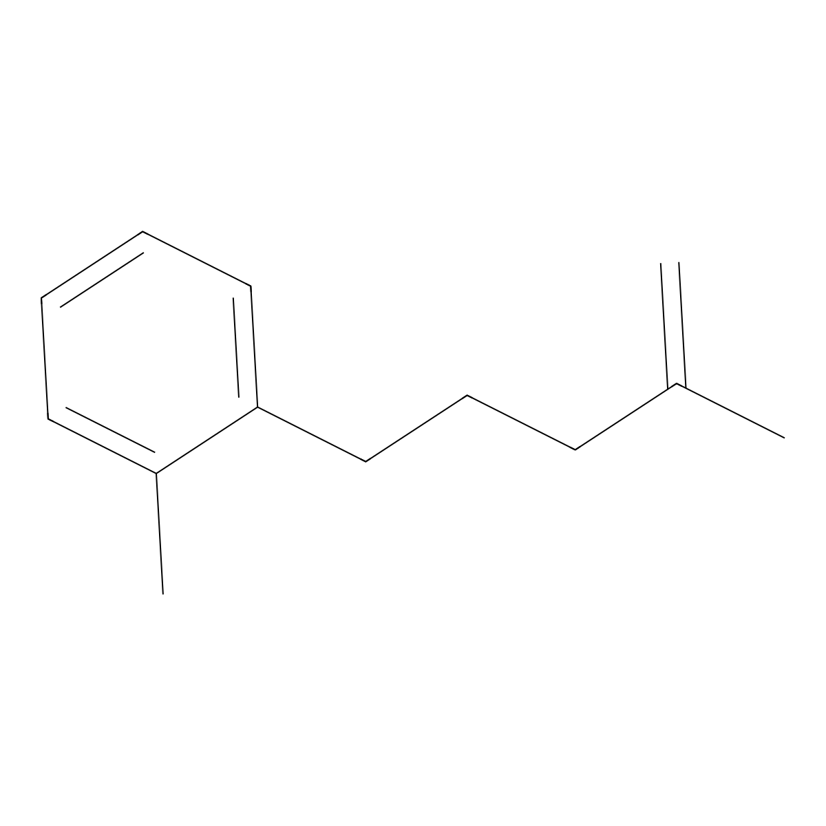 2-Methyl-5-(2-methylphenyl)-1-pentene molecular structure, CAS 1143461-36-2