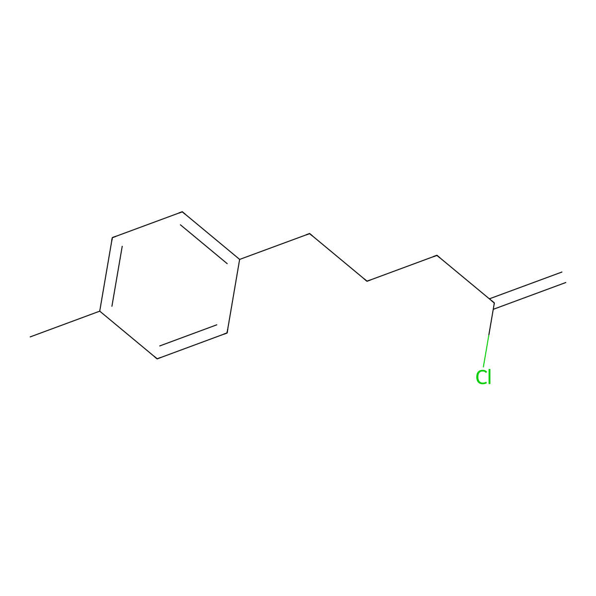 2-Chloro-5-(4-methylphenyl)-1-pentene molecular structure, CAS 1143461-43-1