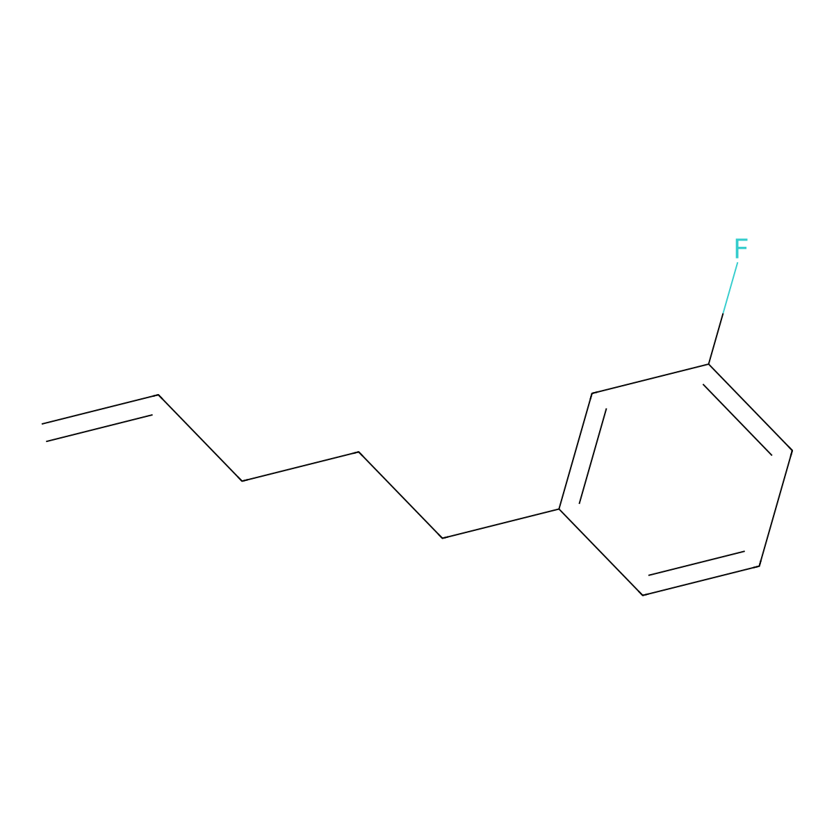 5-(3-Fluorophenyl)-1-pentene molecular structure, CAS 1143461-53-3
