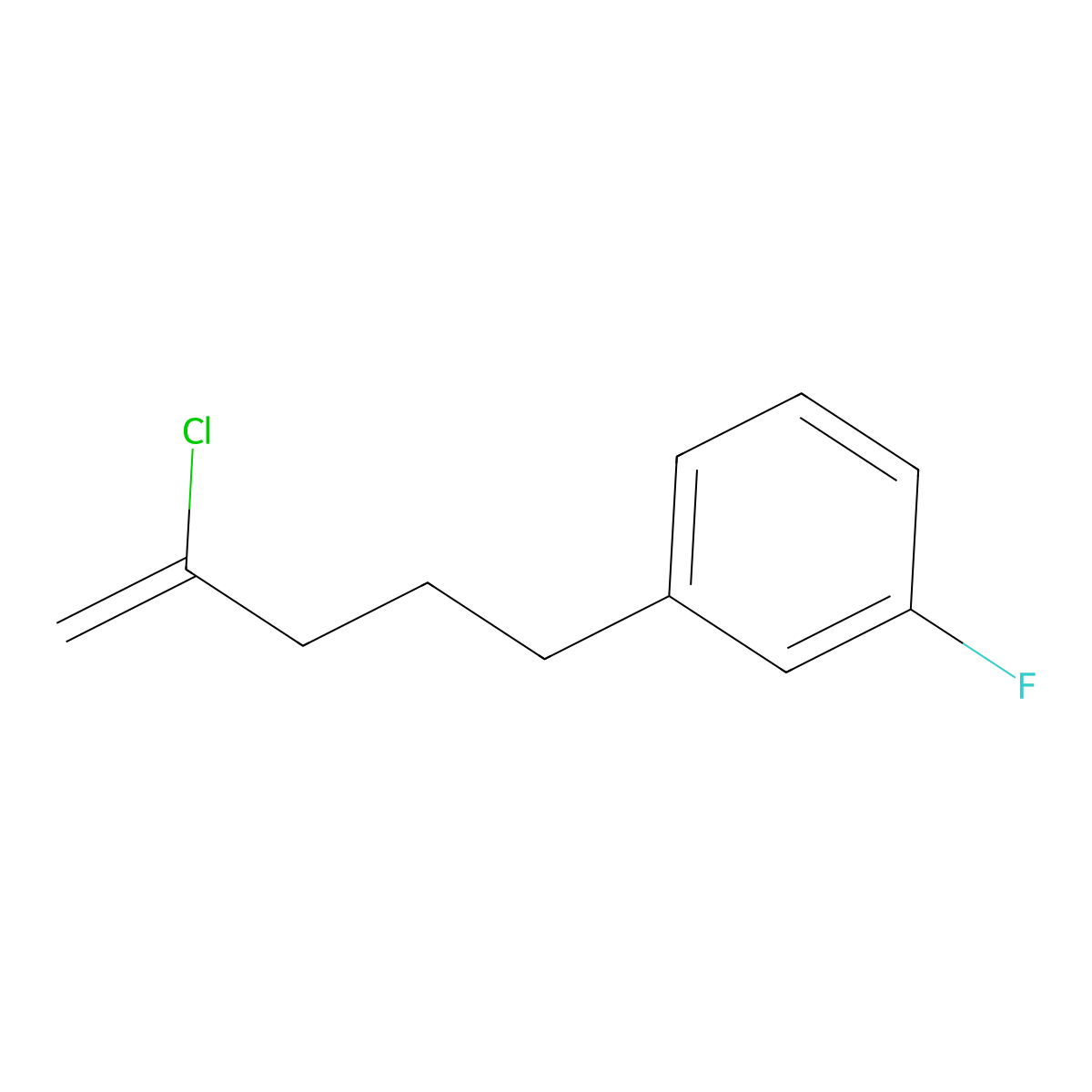 2-Chloro-5-(3-fluorophenyl)-1-pentene molecular structure, CAS 1143461-55-5