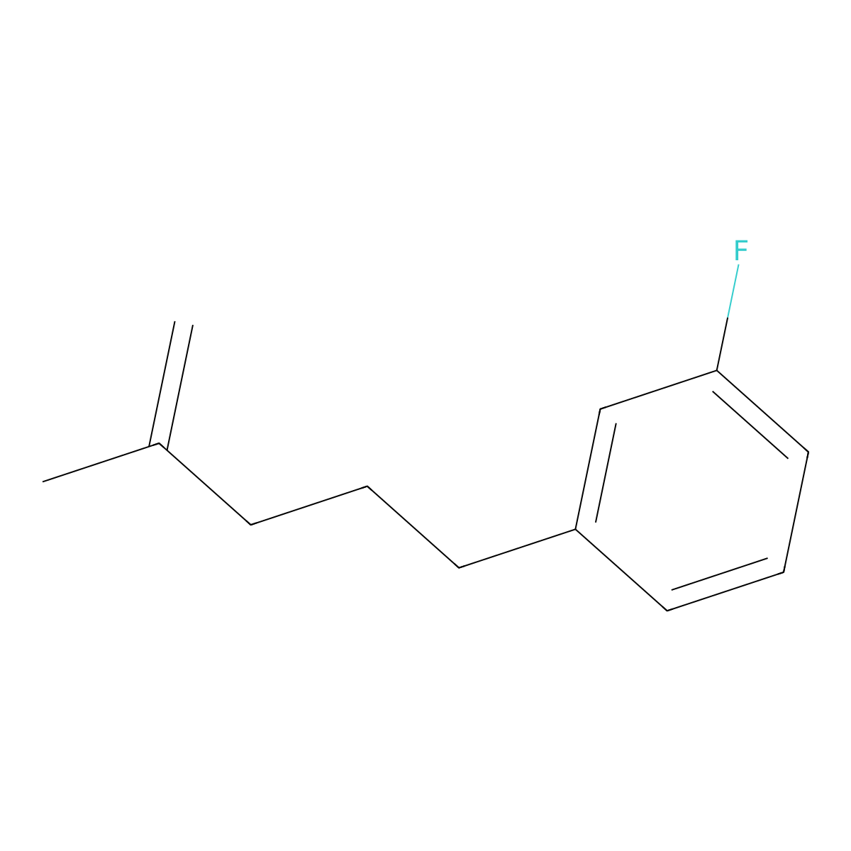5-(3-Fluorophenyl)-2-methyl-1-pentene molecular structure, CAS 1143461-58-8