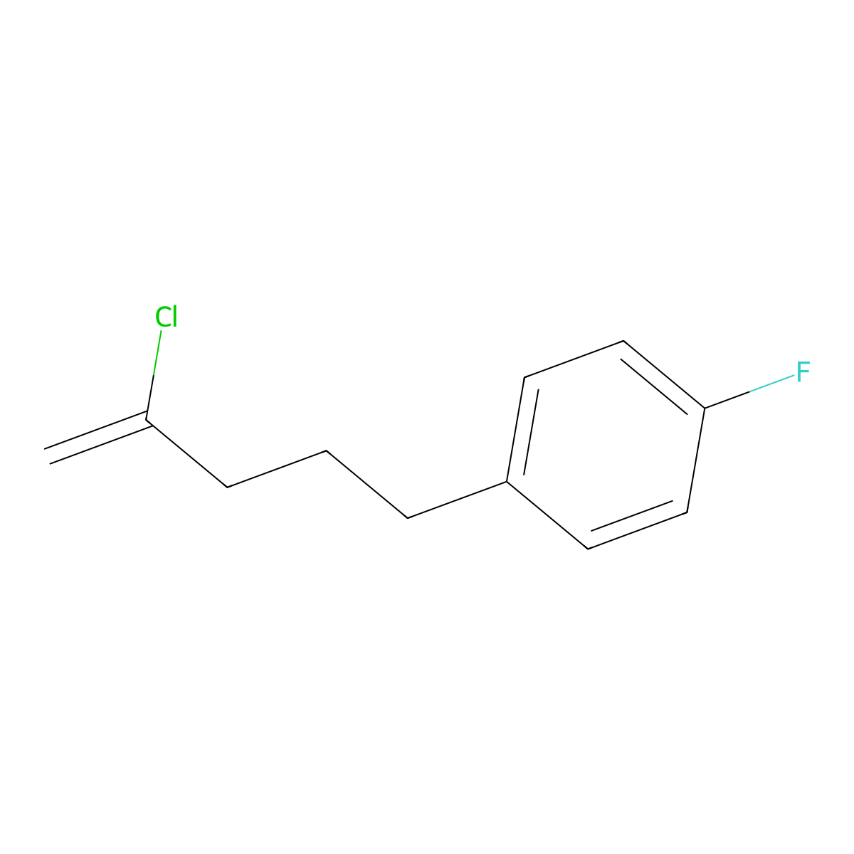 2-Chloro-5-(4-fluorophenyl)-1-pentene molecular structure, CAS 1143461-60-2