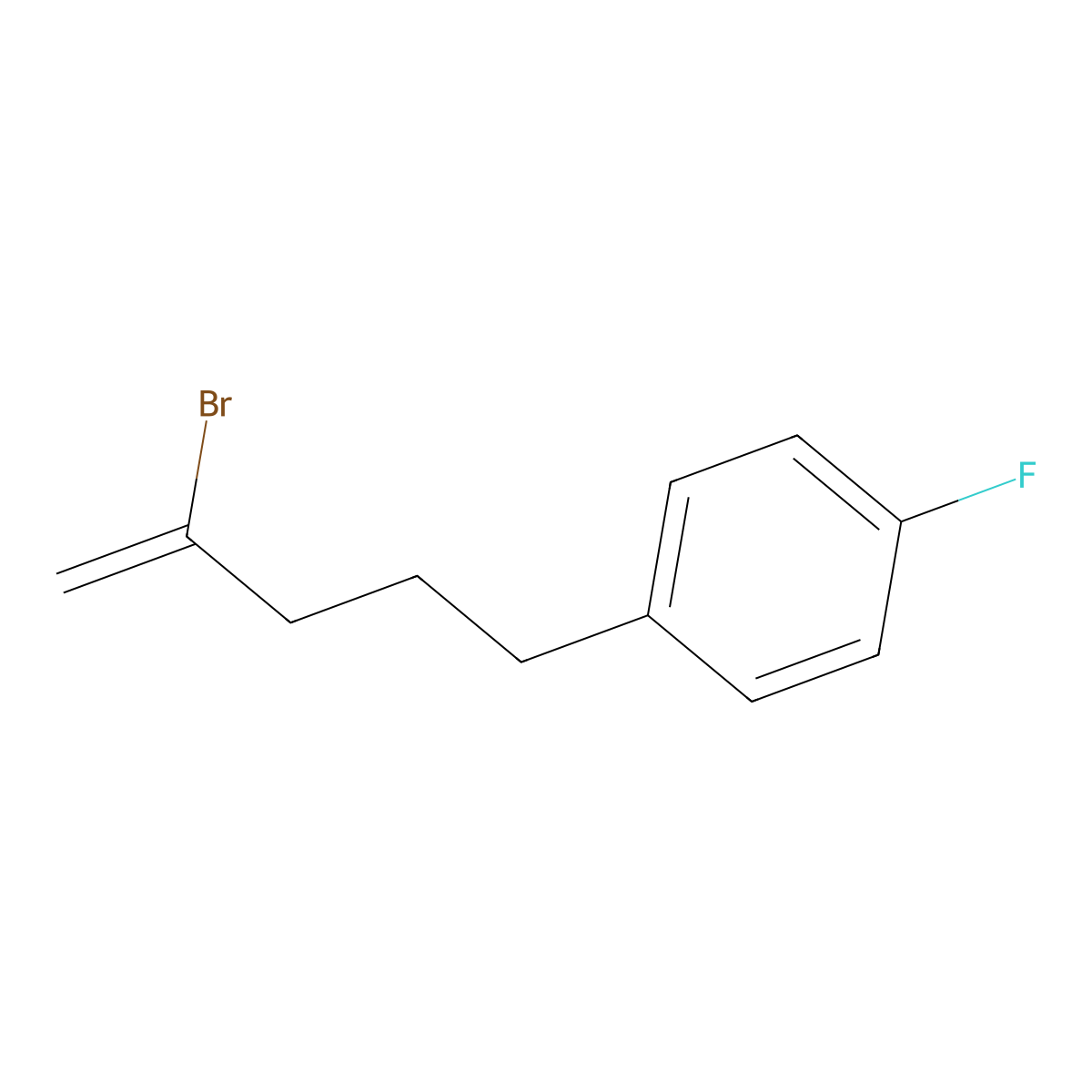 2-Bromo-5-(4-fluorophenyl)-1-pentene molecular structure, CAS 1143461-61-3