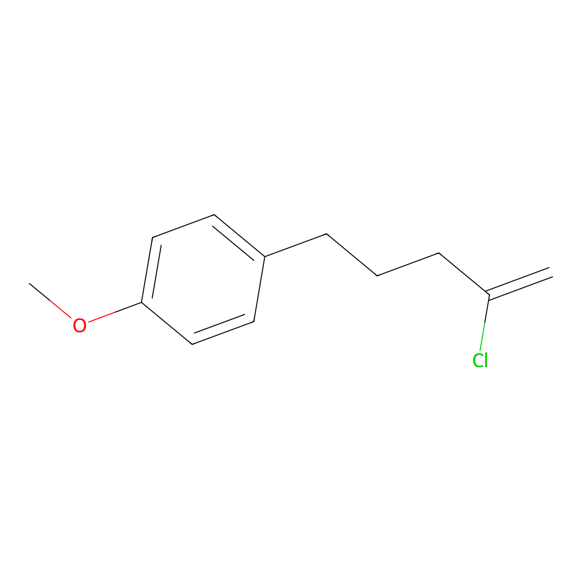2-Chloro-5-(4-methoxyphenyl)-1-pentene molecular structure, CAS 1143461-67-9