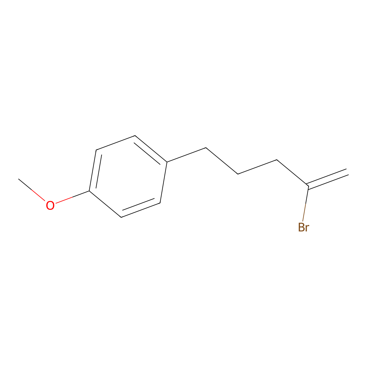 2-Bromo-5-(4-methoxyphenyl)-1-pentene molecular structure, CAS 1143461-68-0