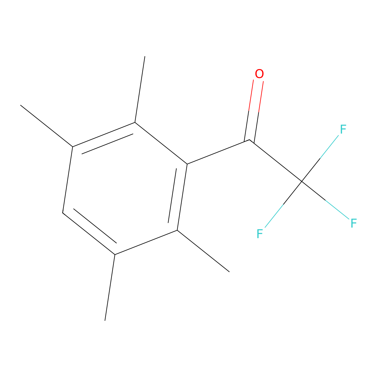 2,3,5,6-Tetramethyl-2,2,2-trifluoroacetophenone molecular structure, CAS 1143461-70-4