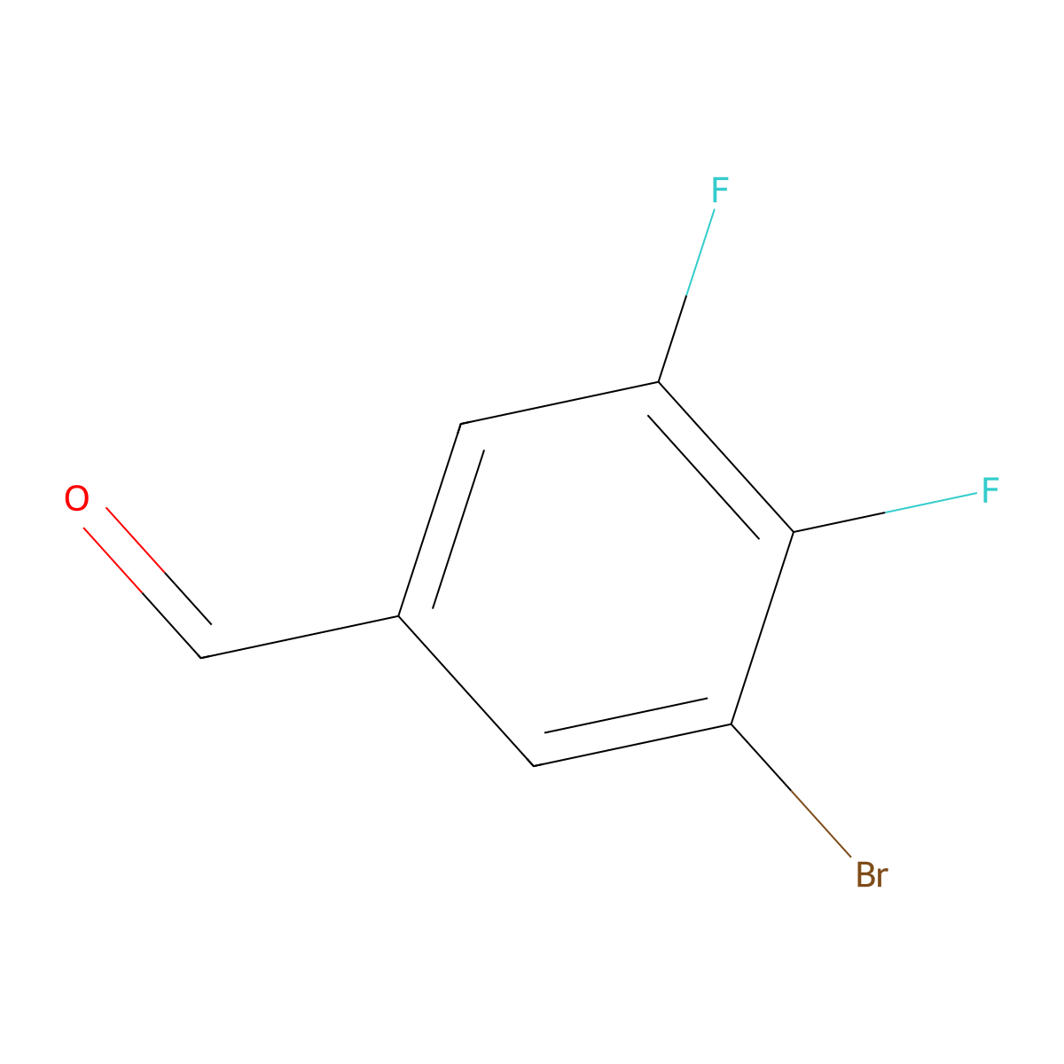 3-Bromo-4,5-difluorobenzaldehyde molecular structure, CAS 1143502-70-8