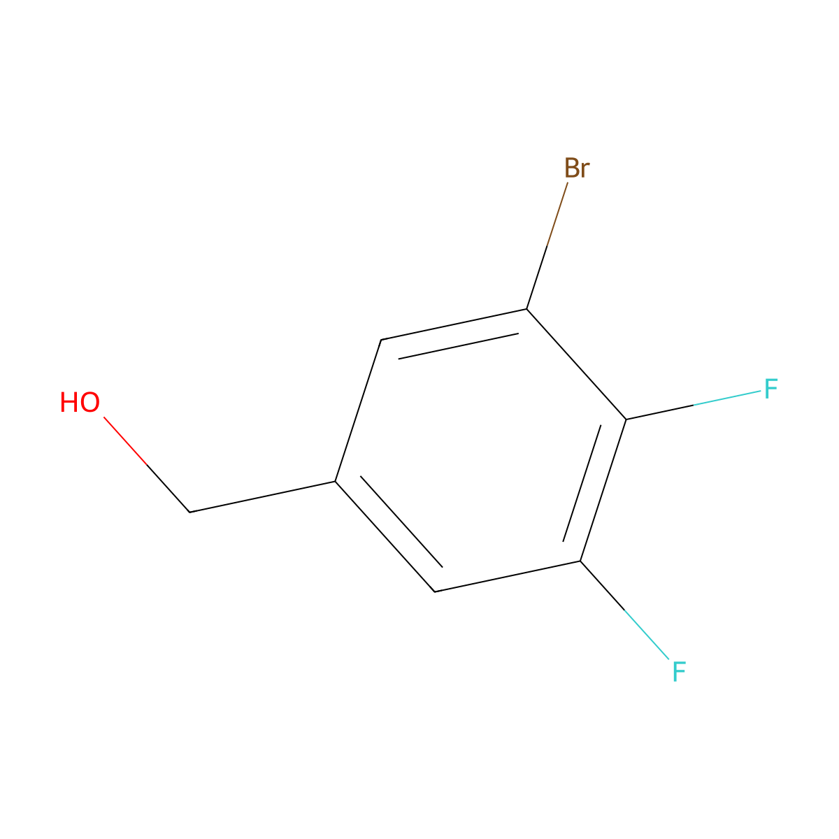 3-Bromo-4,5-difluorobenzyl alcohol molecular structure, CAS 1143502-71-9