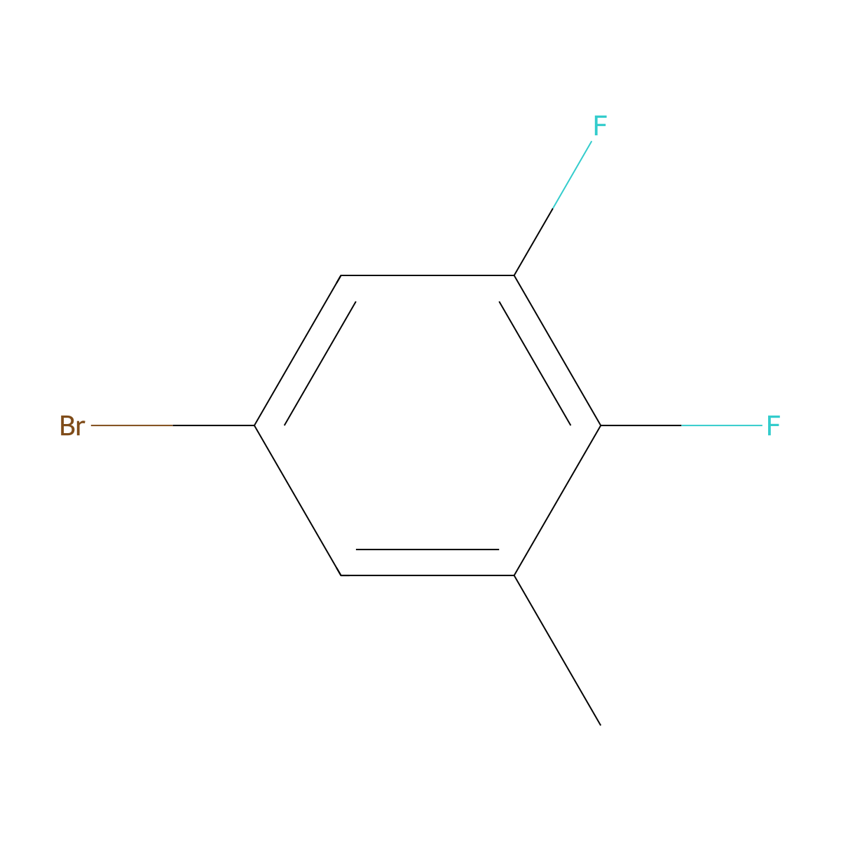5-Bromo-1,2-difluoro-3-methylbenzene molecular structure, CAS 1143502-75-3