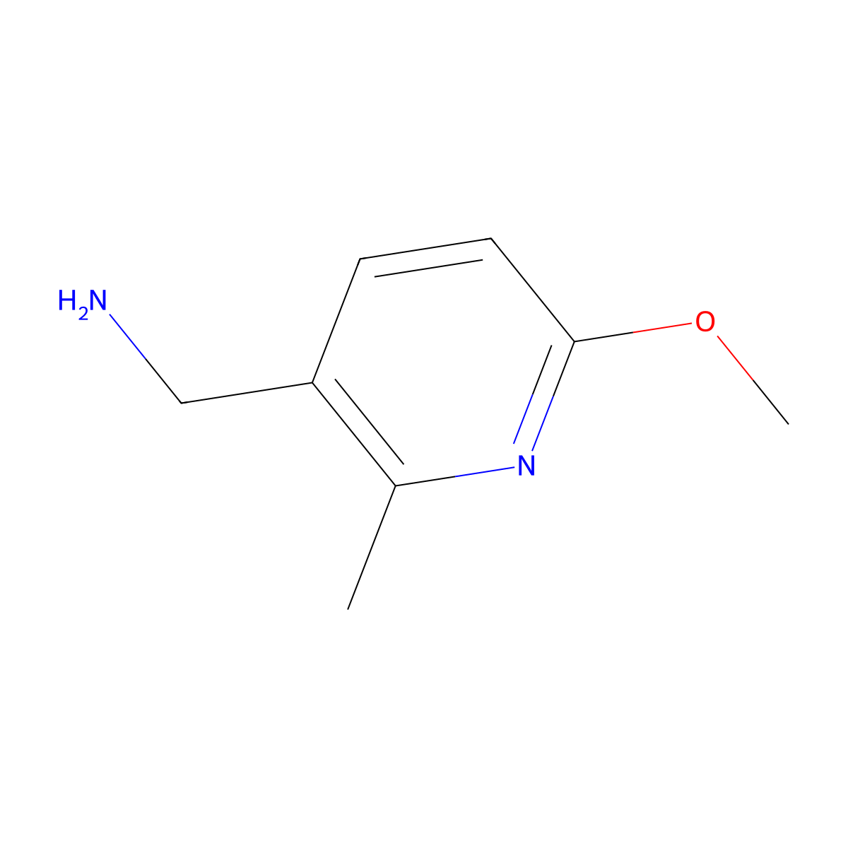 (6-Methoxy-2-methylpyridin-3-yl)methanamine molecular structure, CAS 1143521-89-4