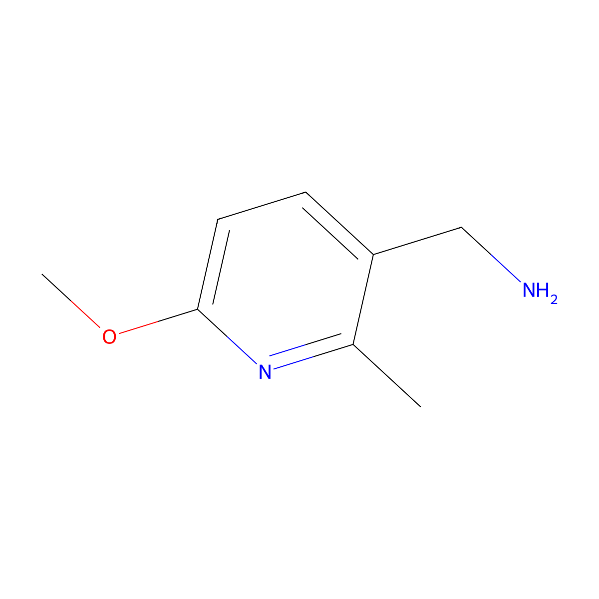 (6-Methoxy-2-methylpyridin-3-yl)methanamine molecular structure, CAS 1143521-89-4