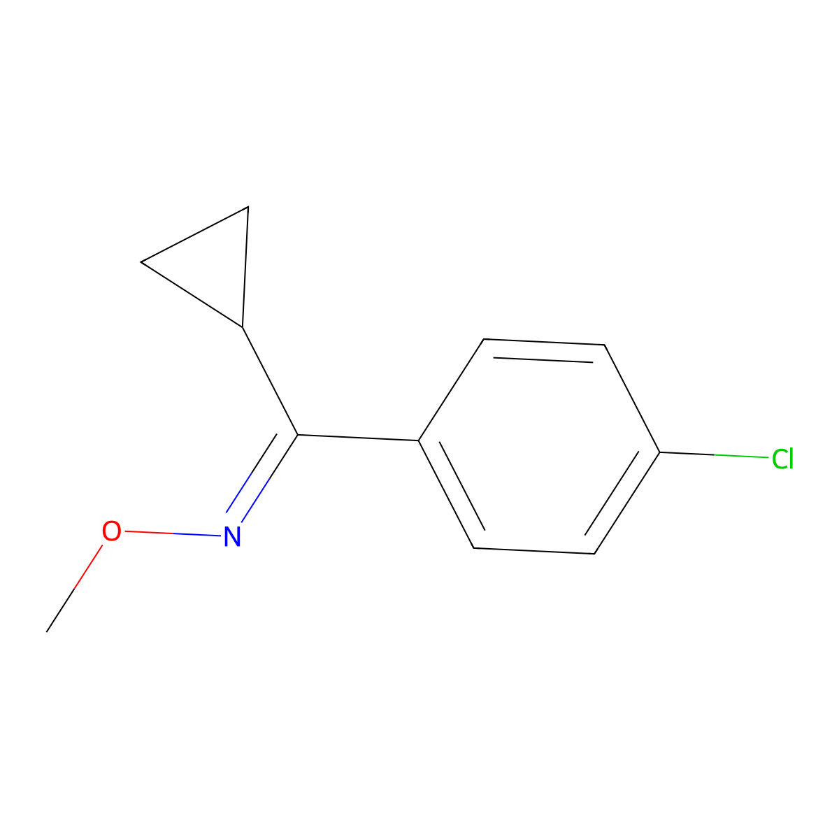 (4-Chloro-phenyl)-cyclopropyl-methanone O-methyl-oxime molecular structure, CAS 1143533-80-5