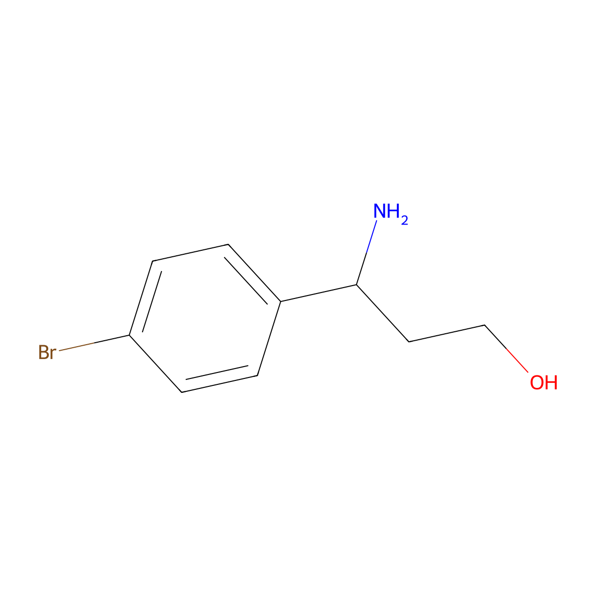 (s)-3-Amino-3-(4-bromophenyl)propan-1-ol molecular structure, CAS 1143534-62-6