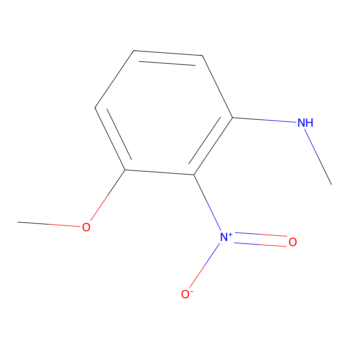 3-methoxy-N-methyl-2-nitroaniline molecular structure, CAS 1143575-95-4