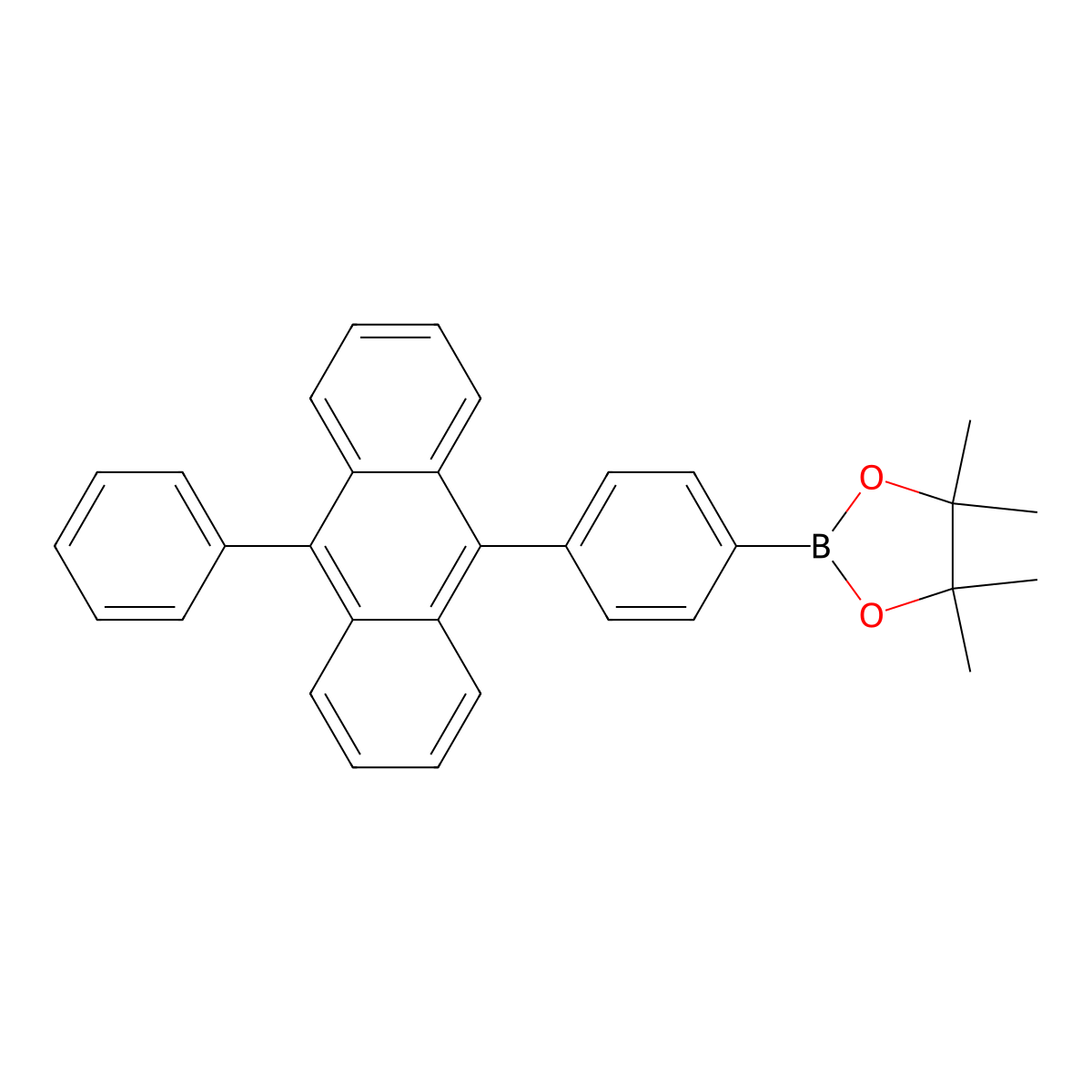 4,4,5,5-Tetramethyl-2-(4-(10-phenylanthracen-9-yl)phenyl)-1,3,2-dioxaborolane molecular structure, CAS 1143576-84-4