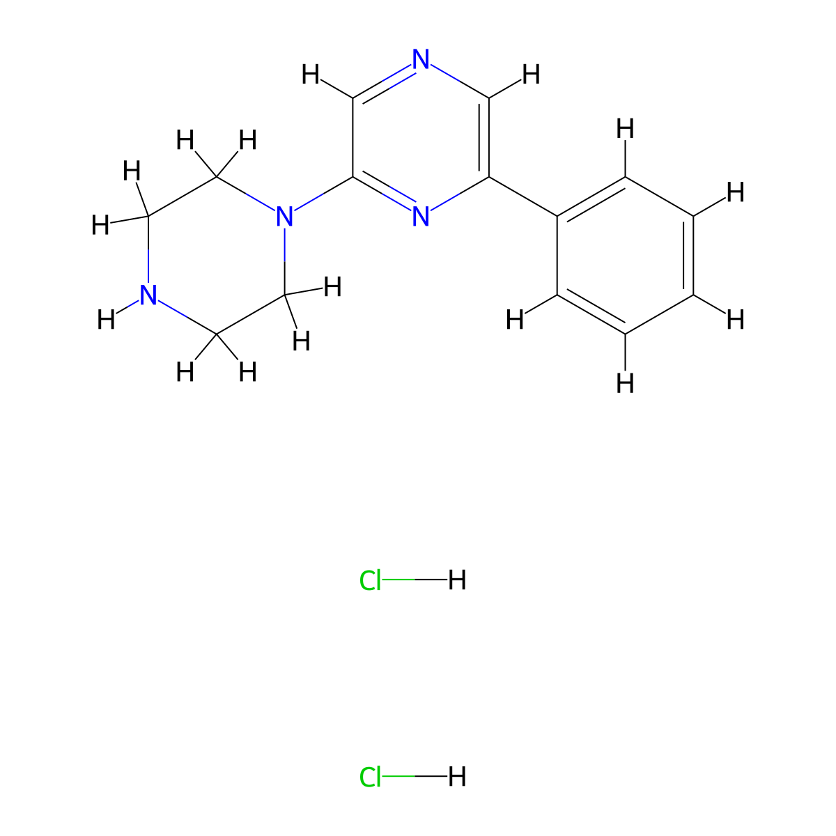 2-phenyl-6-piperazin-1-ylpyrazine Dihydrochloride molecular structure, CAS 1143578-06-6