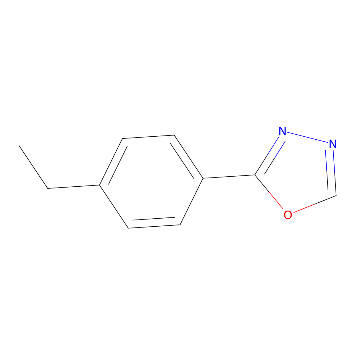 2-(4-Ethylphenyl)-1,3,4-oxadiazole molecular structure, CAS 1143581-11-6