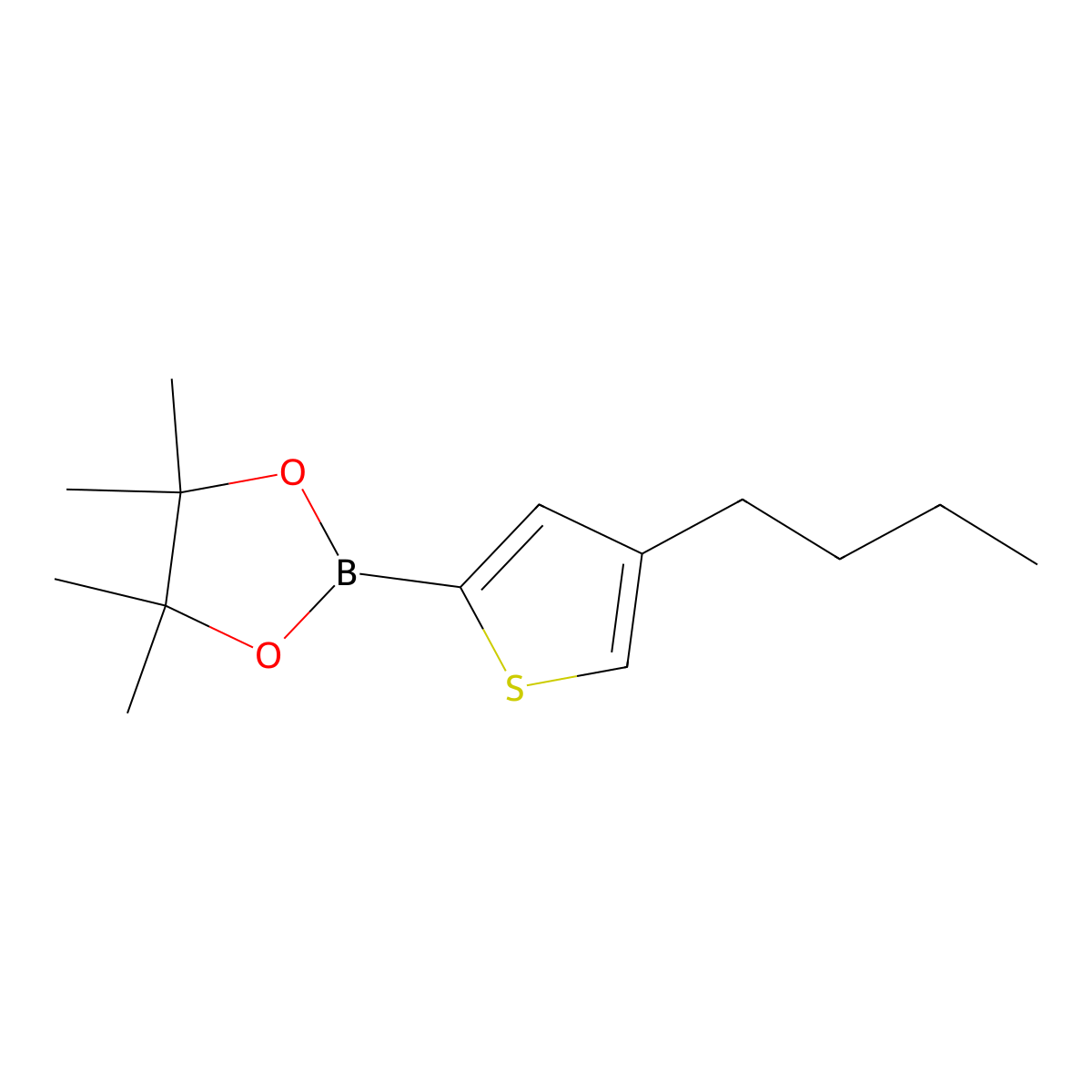 2-(4-Butylthiophen-2-yl)-4,4,5,5-tetramethyl-1,3,2-dioxaborolane molecular structure, CAS 1143585-29-8