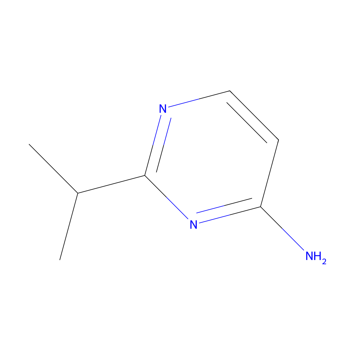 2-(Propan-2-yl)pyrimidin-4-amine molecular structure, CAS 114362-19-5