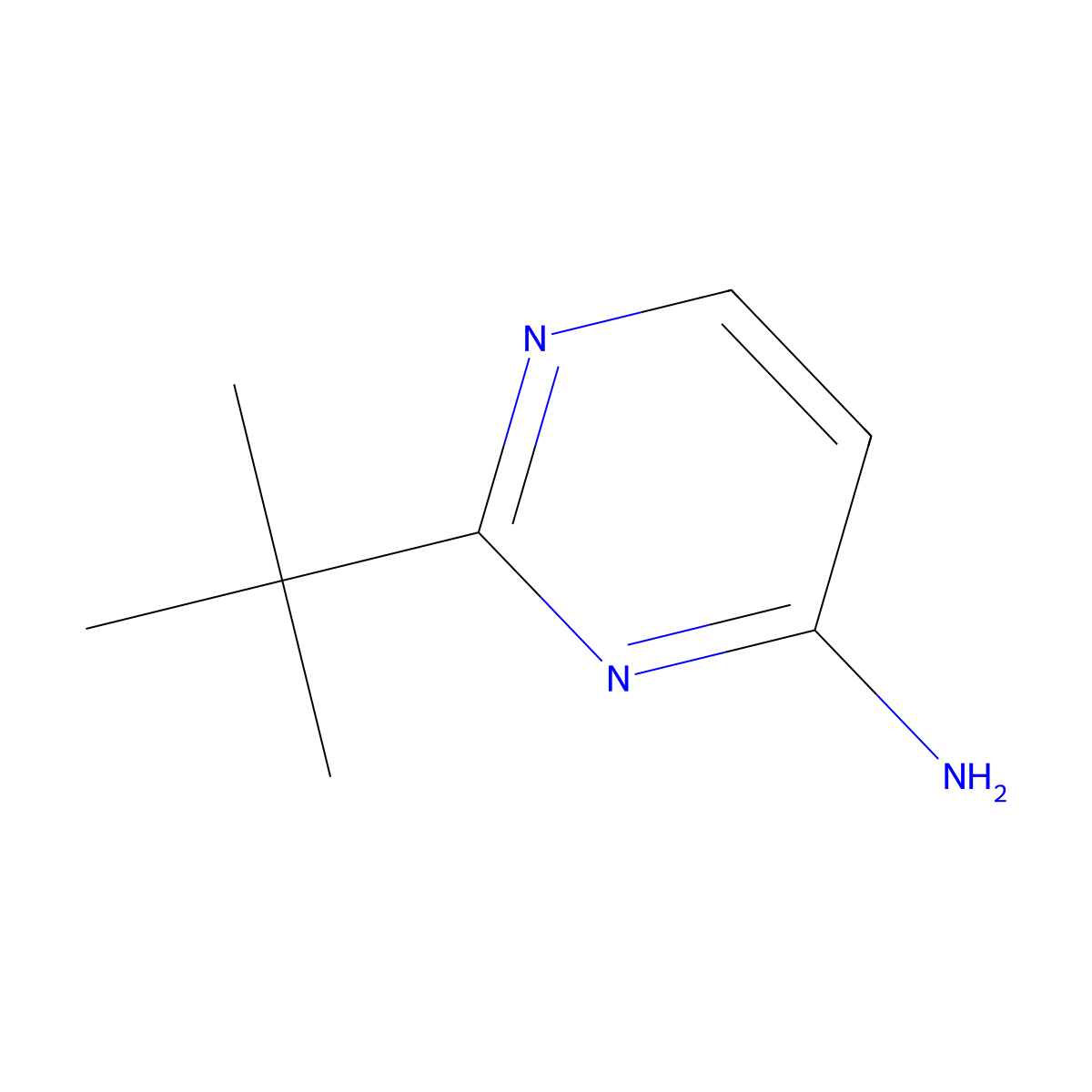 2-tert-Butylpyrimidin-4-amine molecular structure, CAS 114362-20-8