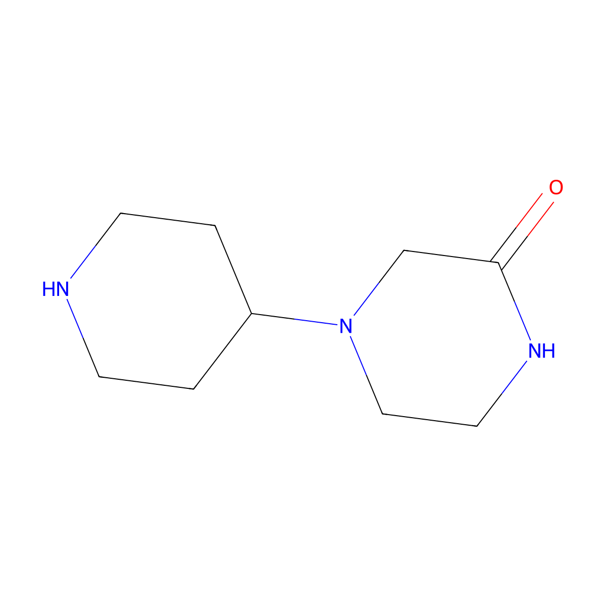 4-(Piperidin-4-yl)piperazin-2-one molecular structure, CAS 1143623-19-1