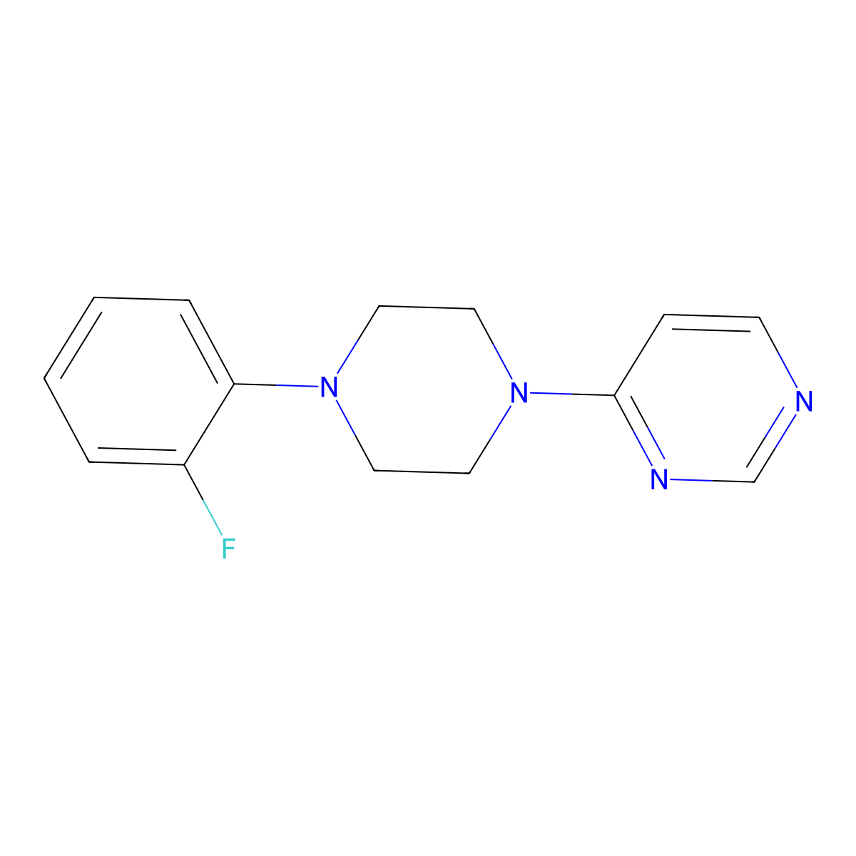 4-[4-(2-Fluorophenyl)piperazin-1-yl]pyrimidine molecular structure, CAS 1143623-63-5
