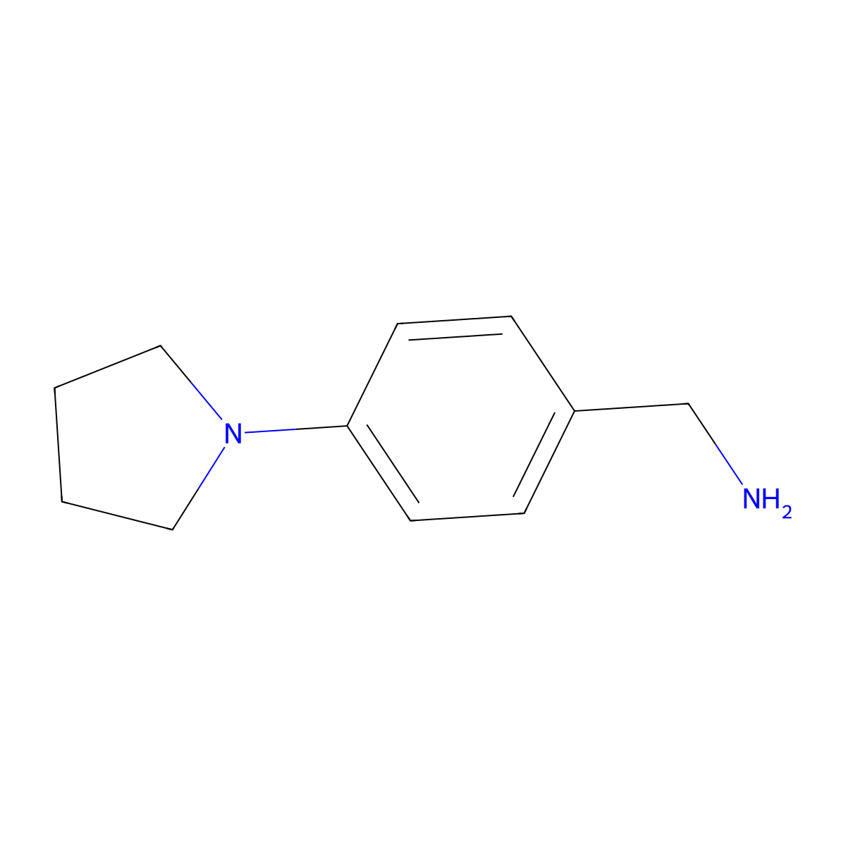 4-(Pyrrolidin-1-yl)benzylamine molecular structure, CAS 114365-04-7
