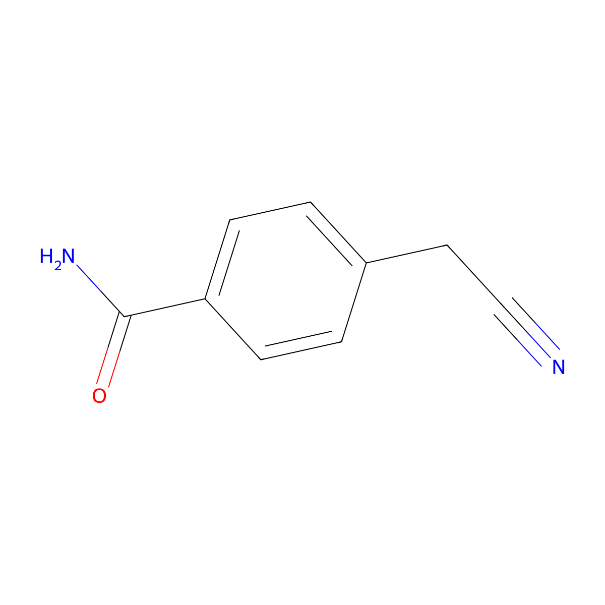 4-(Cyanomethyl)benzamide molecular structure, CAS 114365-07-0