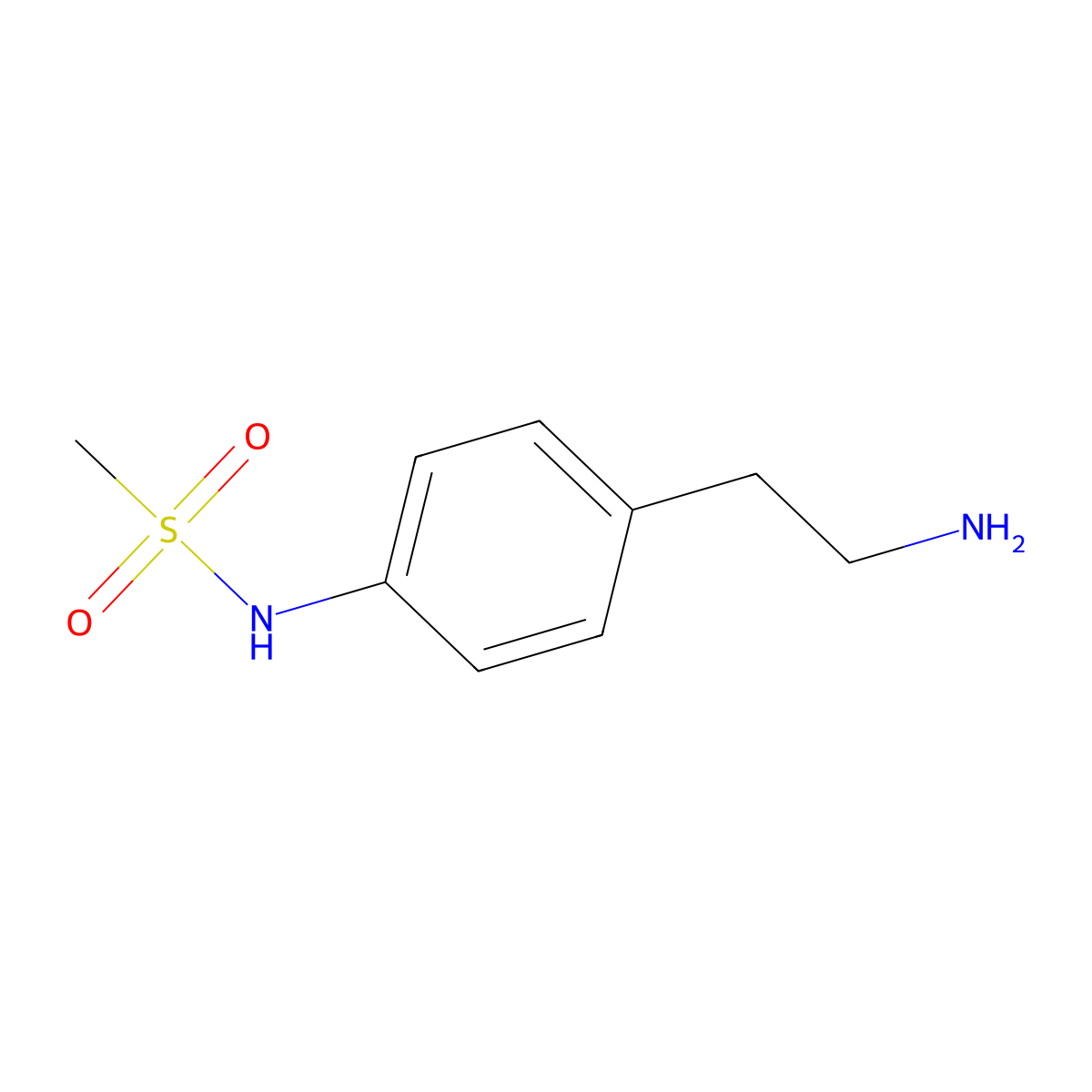 N-(4-(2-Aminoethyl)phenyl)methanesulfonamide molecular structure, CAS 114365-12-7