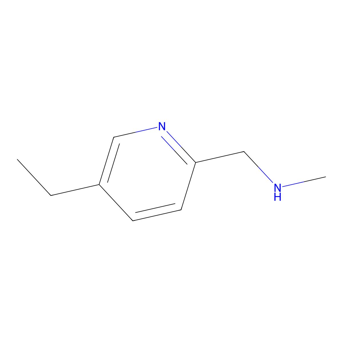 1-(5-Ethylpyridin-2-YL)-N-methylmethanamine molecular structure, CAS 114366-10-8