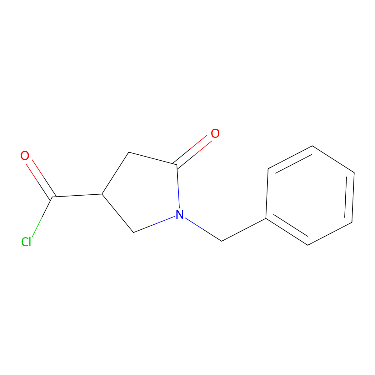 1-Benzyl-5-oxopyrrolidine-3-carbonyl chloride molecular structure, CAS 114368-05-7