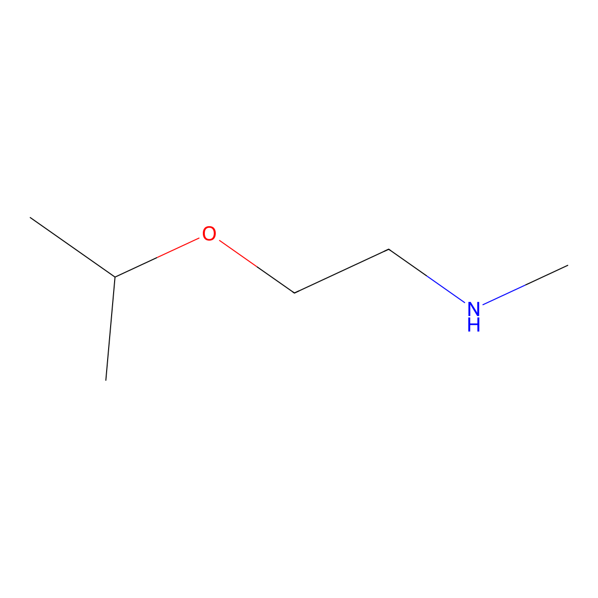 Methyl[2-(propan-2-yloxy)ethyl]amine molecular structure, CAS 114377-28-5