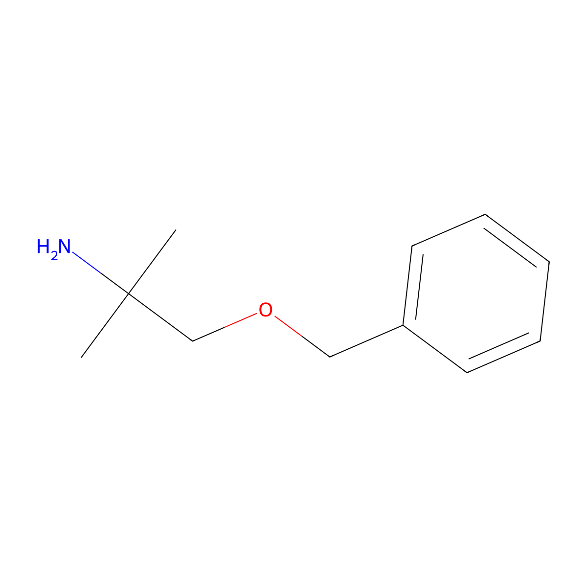 1-(Benzyloxy)-2-methylpropan-2-amine molecular structure, CAS 114377-40-1