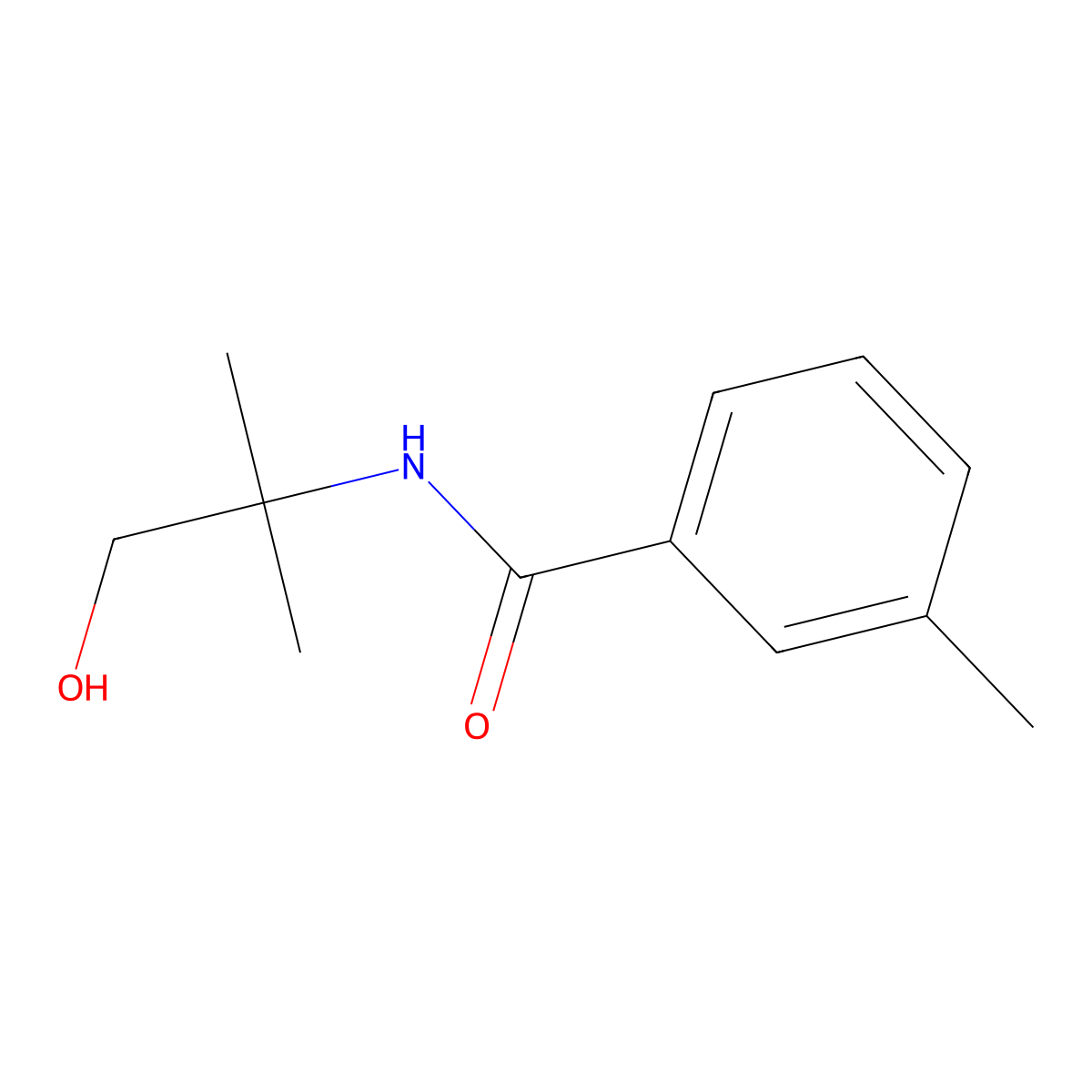 N-(2-hydroxy-1,1-dimethylethyl)-3-methylbenzamide molecular structure, CAS 114378-16-4