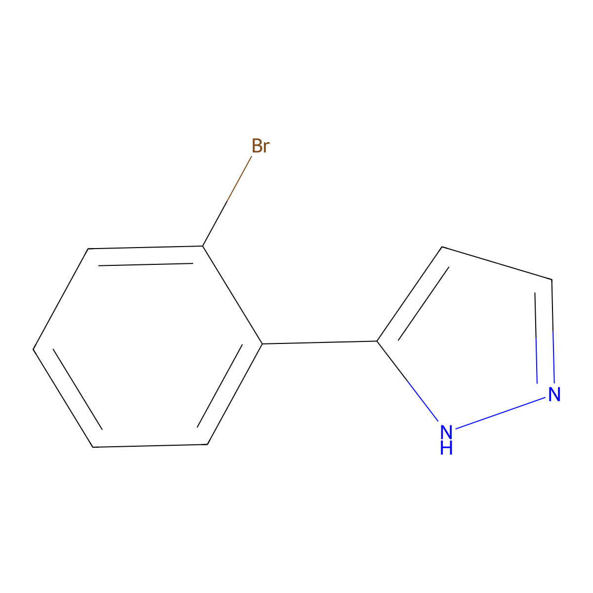3-(2-Bromophenyl)pyrazole molecular structure, CAS 114382-20-6