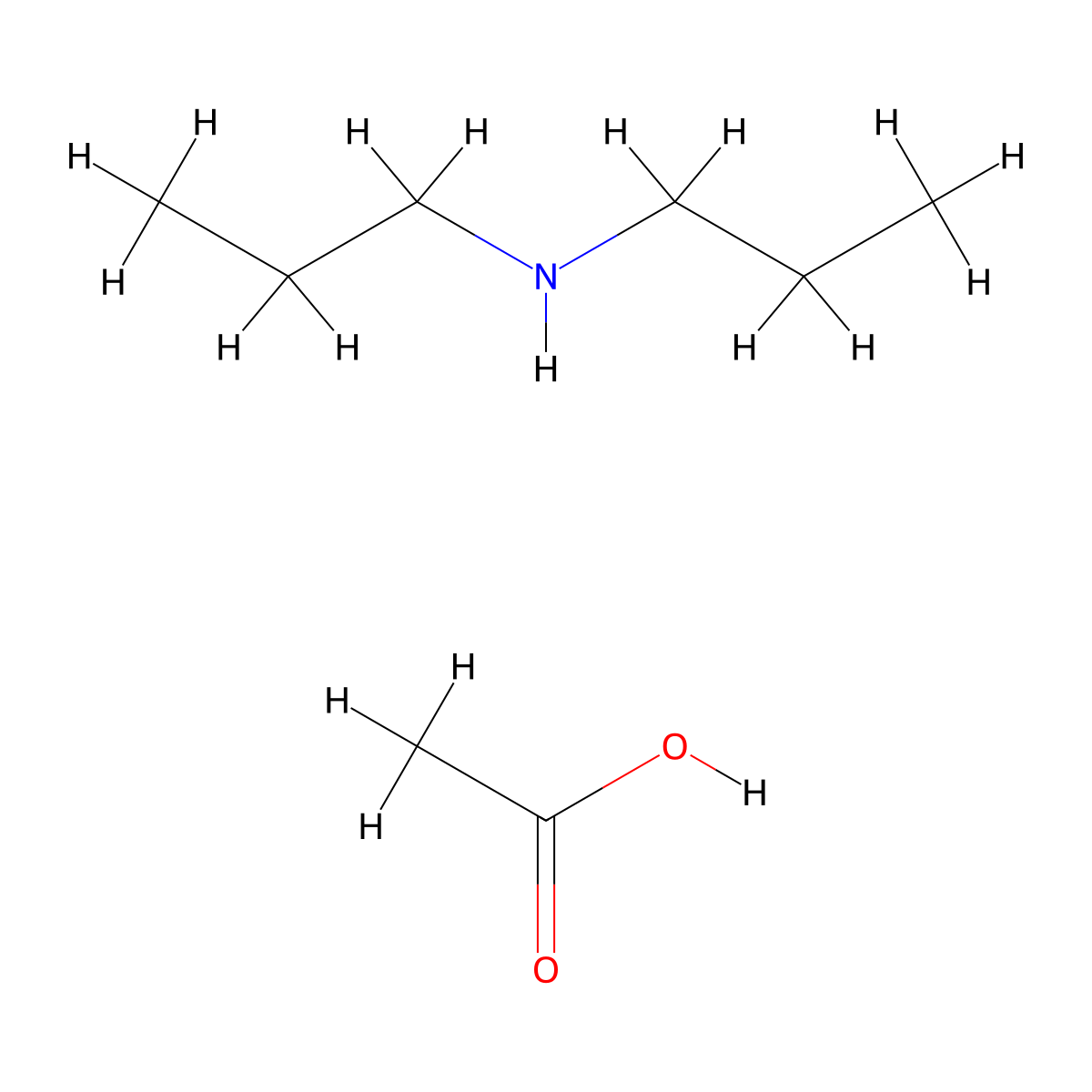 Acetic acid--N-propylpropan-1-amine (1/1) molecular structure, CAS 114389-69-4